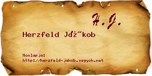 Herzfeld Jákob névjegykártya